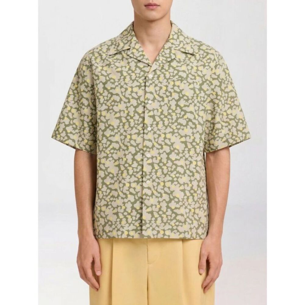 Marni Men Marni Casual Cotton Shirt With Abstract Print